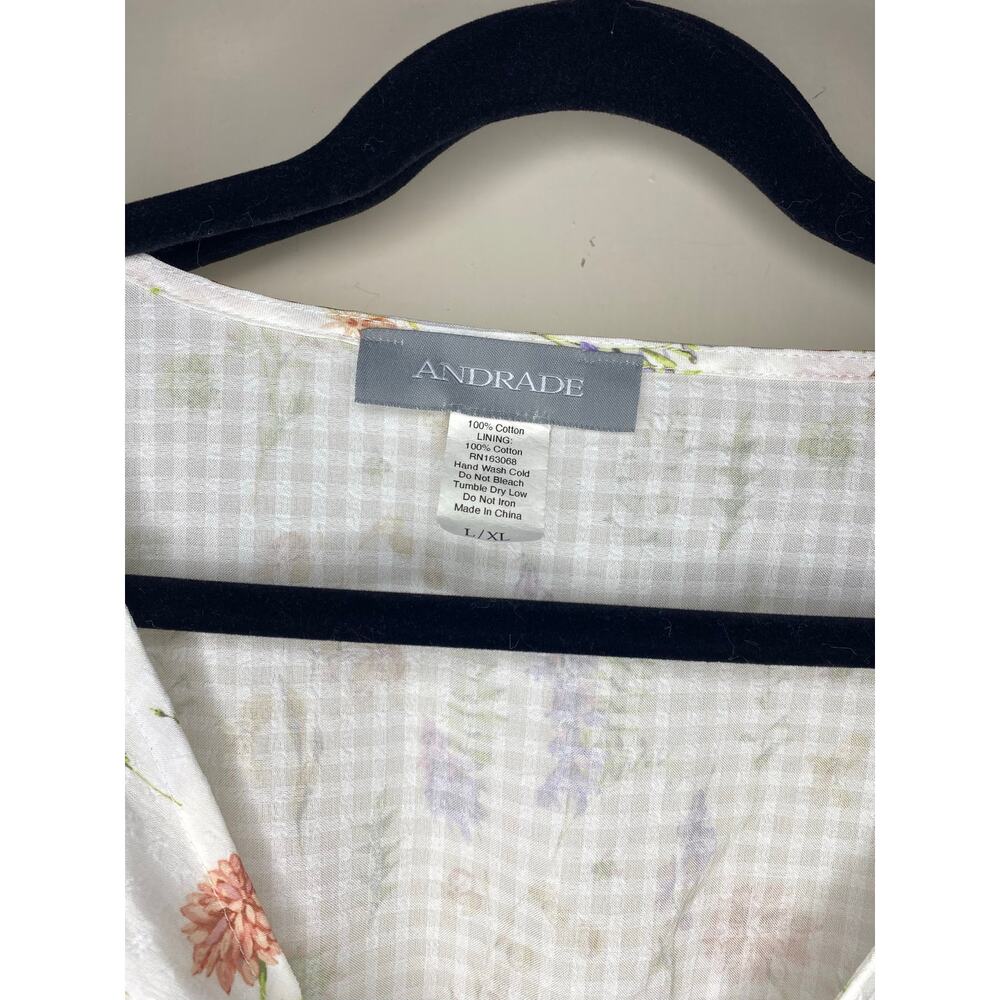 Vintage Andrade 100% cotton whimsy Floral dress with pockets - Picture 3 of 11